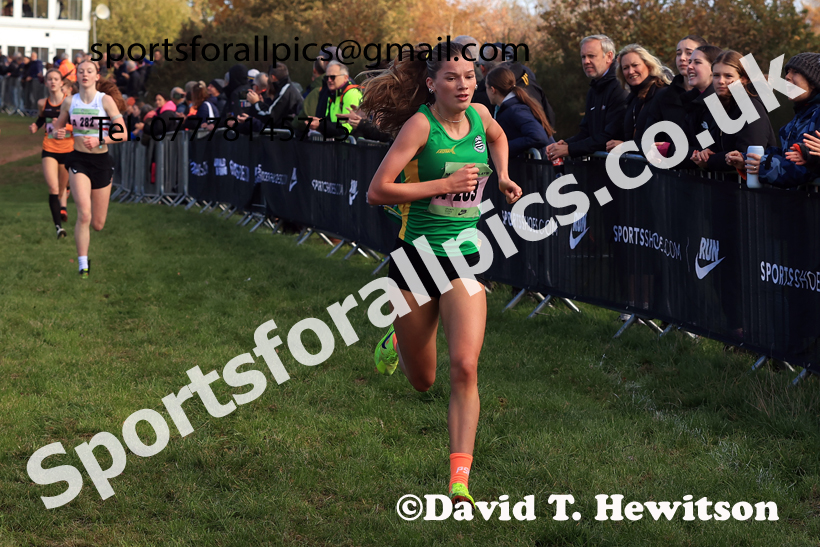 Womens Under-17s 2025 National Cross Country Relays, Berry Hill Park, Mansfield. Photo: David T. Hewitson/Sports for All Pics